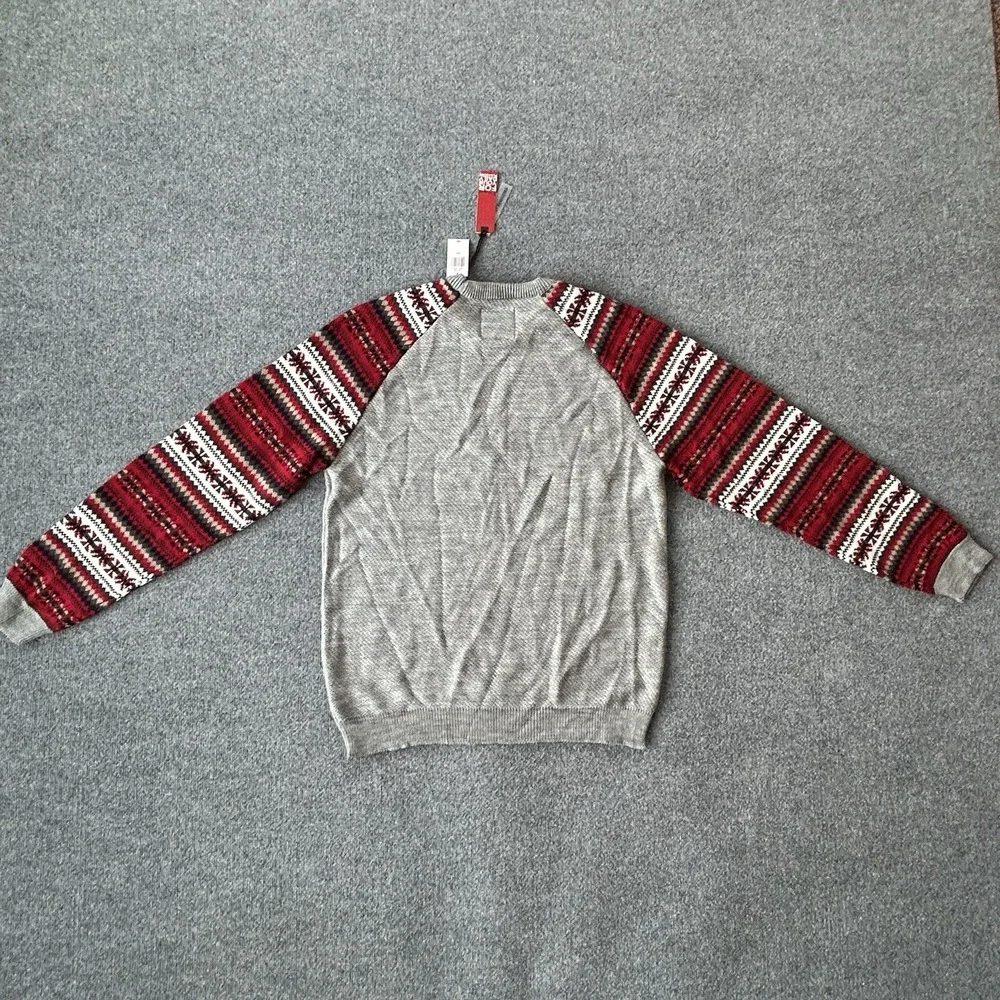 I Jeans By Buffalo Sweater Mens XXL Grey‎ Knit Wool Blend Holiday Christmas New